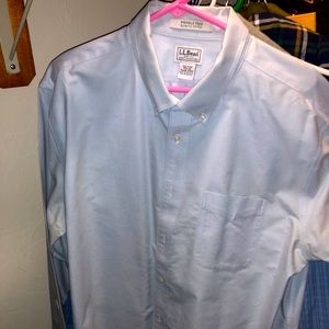 Men’s LL Bean Button Down Wrinkle Free 17.5-35